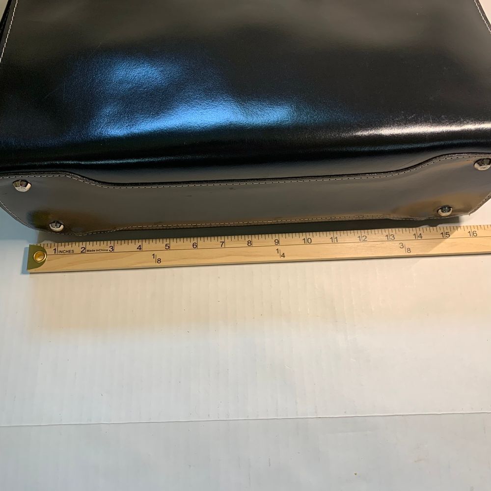 McKlein USA Lake Forest Black Top Grain Cowhide Leather Women's Laptop Briefcase - Picture 10 of 16
